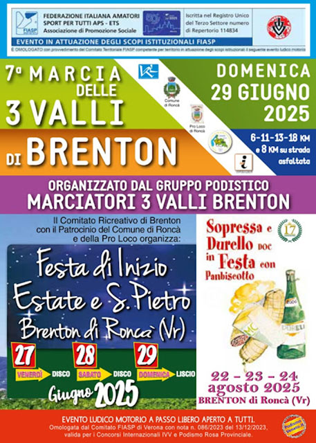7ˆ Marcia delle 3 Valli di Brenton - Brenton di Roncà 7ˆ Marcia delle 3 Valli di Brenton - Brenton di Roncà